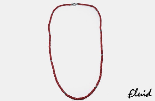 [fluid] red beads necklace